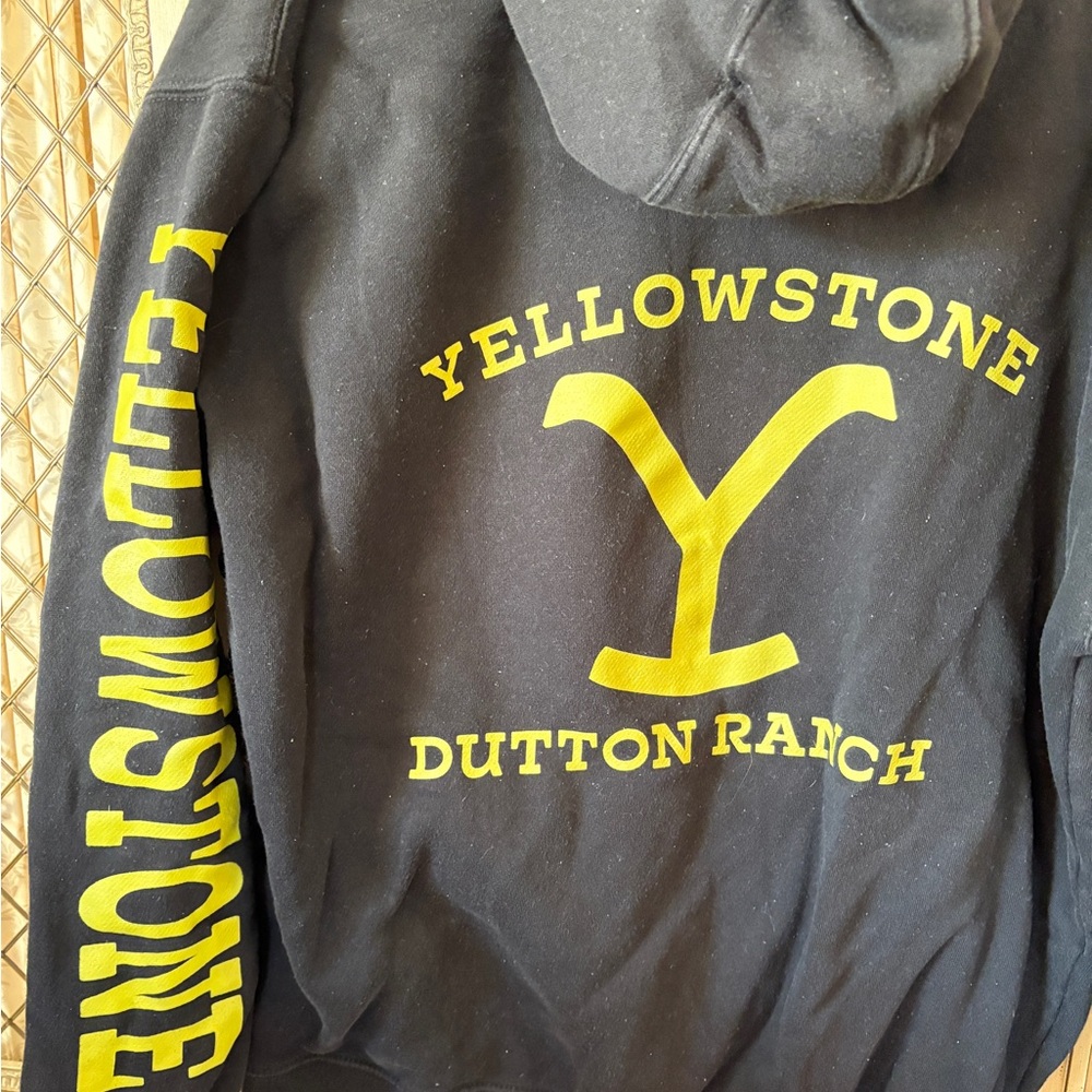 Men's Hoodie - Yellowstone Black and Yellow